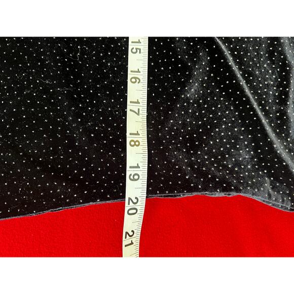 Vintage Kathie Lee 90s Goth Black velvet sparkle mini holiday party dress large - Picture 6 of 8